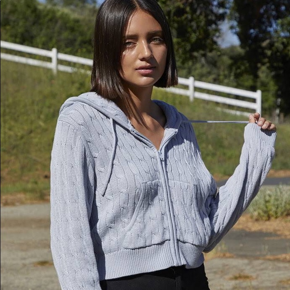 Red Brandy Melville Crystal Hoodie